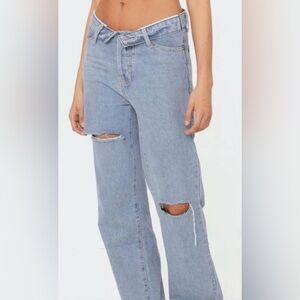 NWOT Edikted Fold-Over Jeans